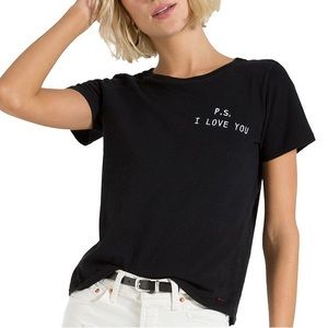 NWT N:Philanthropy Womens P.S. I Love You Graphic T-Shirt